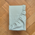 drap housse, sauge, matelas
