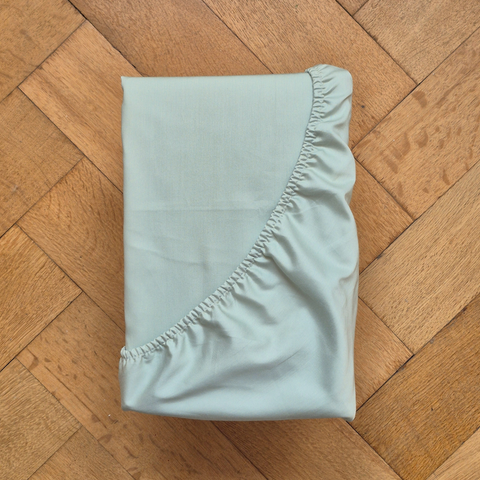 drap housse, sauge, matelas